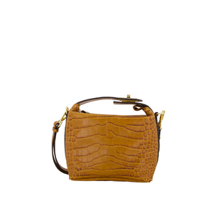 Fosca - Mini bag in cocco Marrone