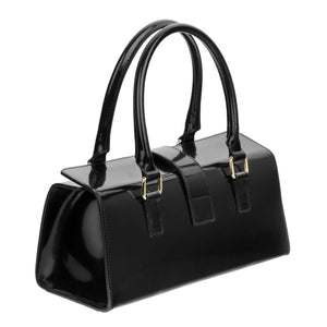 
                
                    Load image into Gallery viewer, Bianca - Double lock double handle satchel black bag
                
            