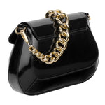 Camilla - Black crossbody bag with chain