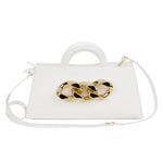 Clotilde - White vintage bag with chain