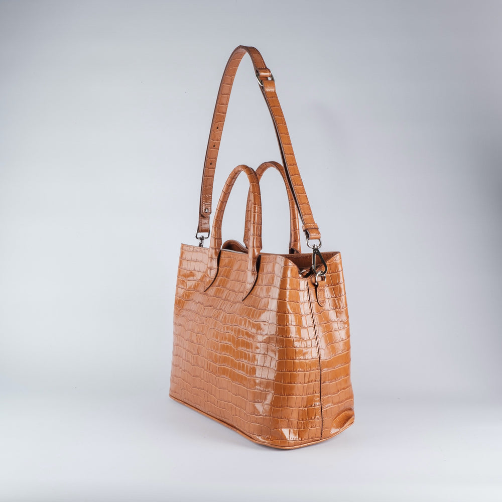 
                
                    Load image into Gallery viewer, Allegra - Brown Tote Bag
                
            