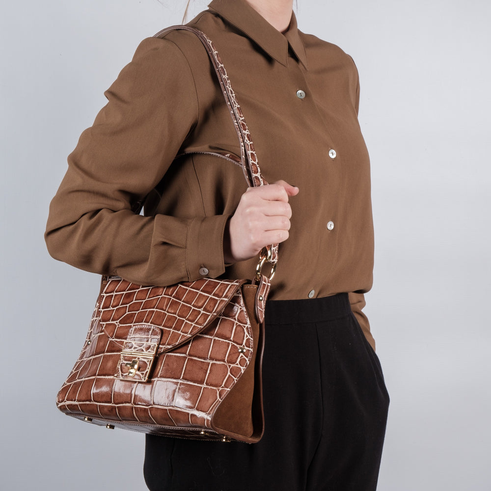 
                
                    Load image into Gallery viewer, Agata - Brown Shoulder Bag
                
            