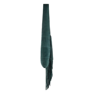 
                
                    Load image into Gallery viewer, Emma - Deep Green Fringed Hobo Bag
                
            